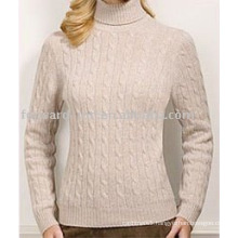 100% cashmere cable sweater